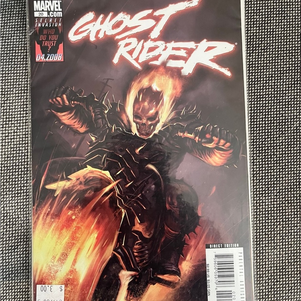 Marvel Ghost Rider Comic with Fiery Design